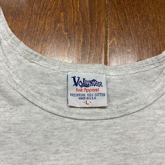 Volunteer Vintage Run N' Shoot Basketball Gym Atlanta Grey Orange Tank Top Large - Picture 5 of 7